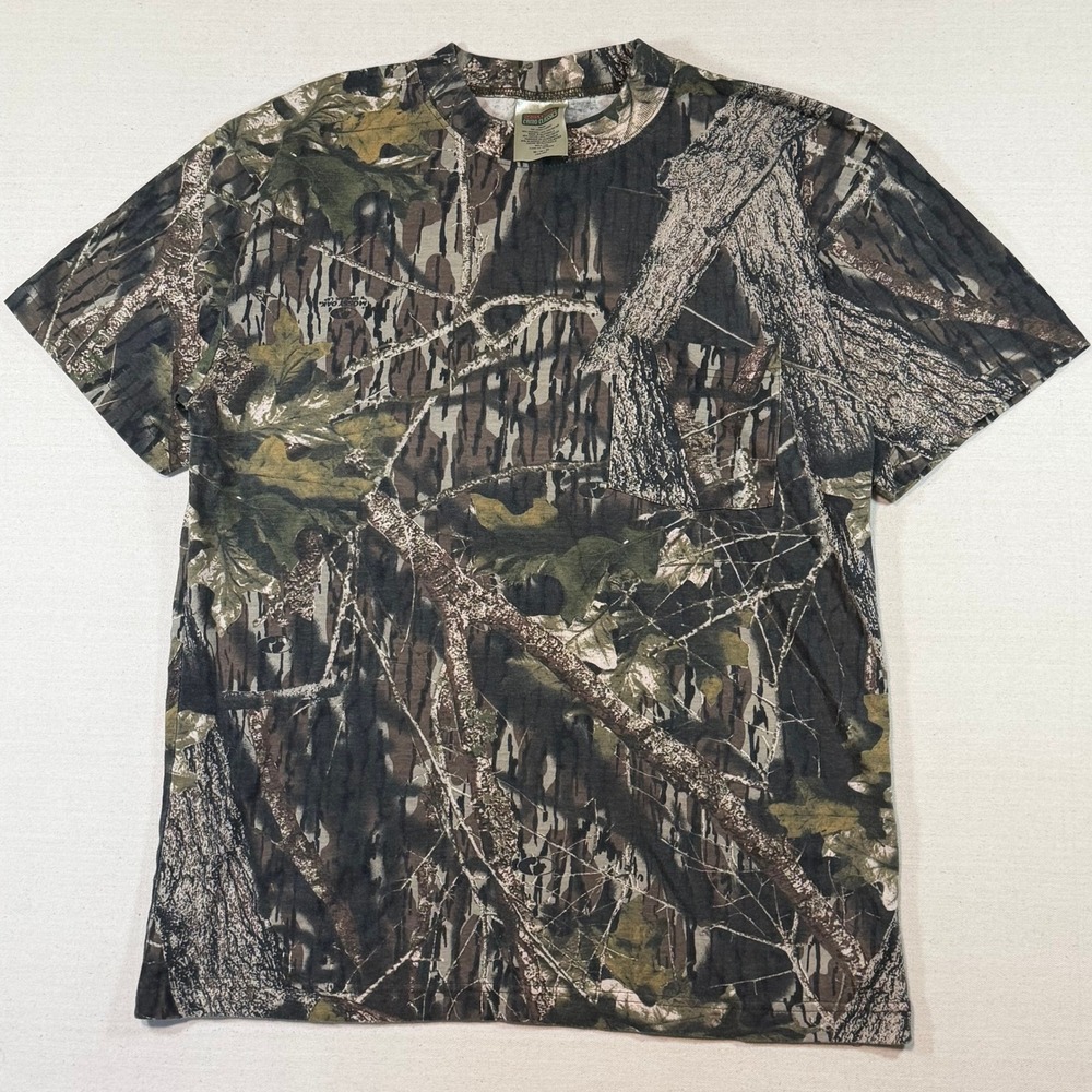 Mossy Oak Camo Classics T-Shirt Mens Medium Break-Up Camouflage Pocket Tee 4564W